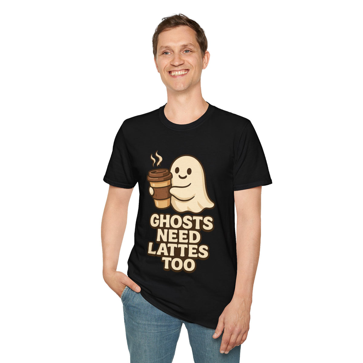 Ghosts Need Lattes Too T-Shirt - Trending Now - August 2026