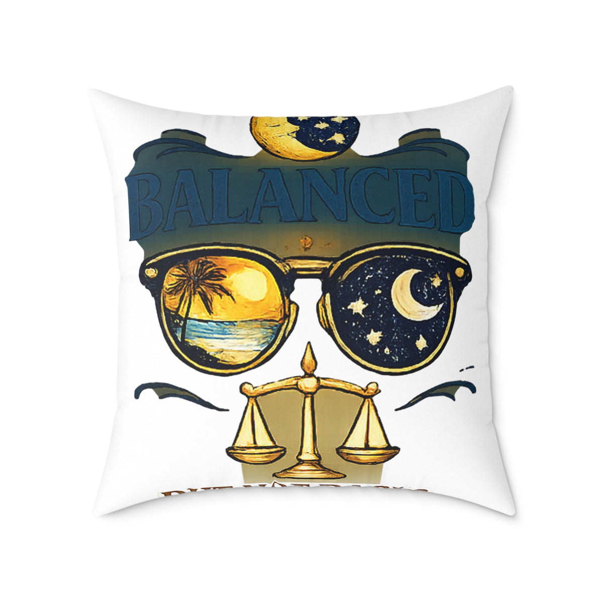 Libra Zodiac Balance But Not Basic Square Poly Canvas Pillow