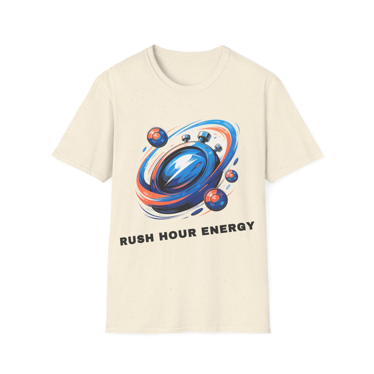 Stopwatch Orbit T-Shirt — 'Rush Hour Energy' Retro Space Graphic Tee - Trending Now - September 2026