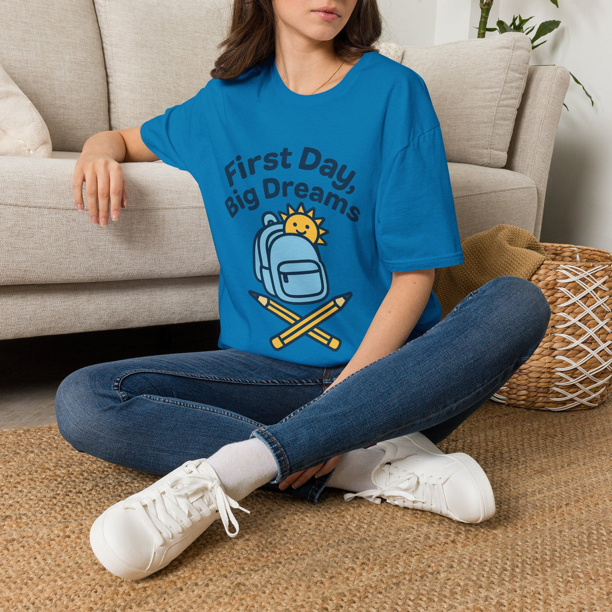 First Day Big Dreams T-Shirt — Cute Backpack & Pencil Back-to-School Tee - Trending Now - August 2026