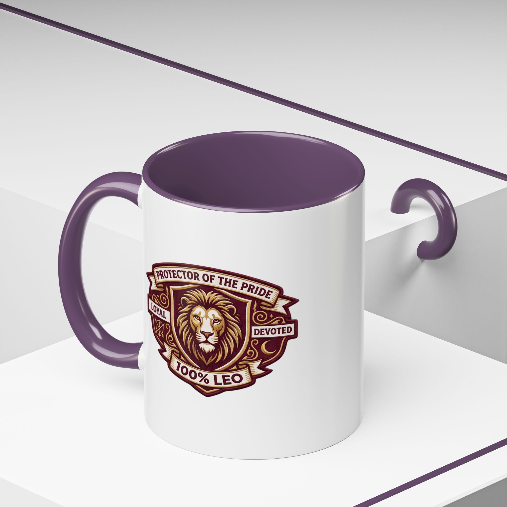 Leo Zodiac Coffee Mug — "Protector of the Pride" Lion Design (11/15 oz)