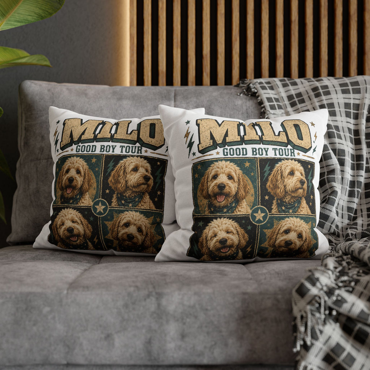 Milo 'Good Boy Tour' Decorative Pillowcase Milo Bailey Dog Dad Mom