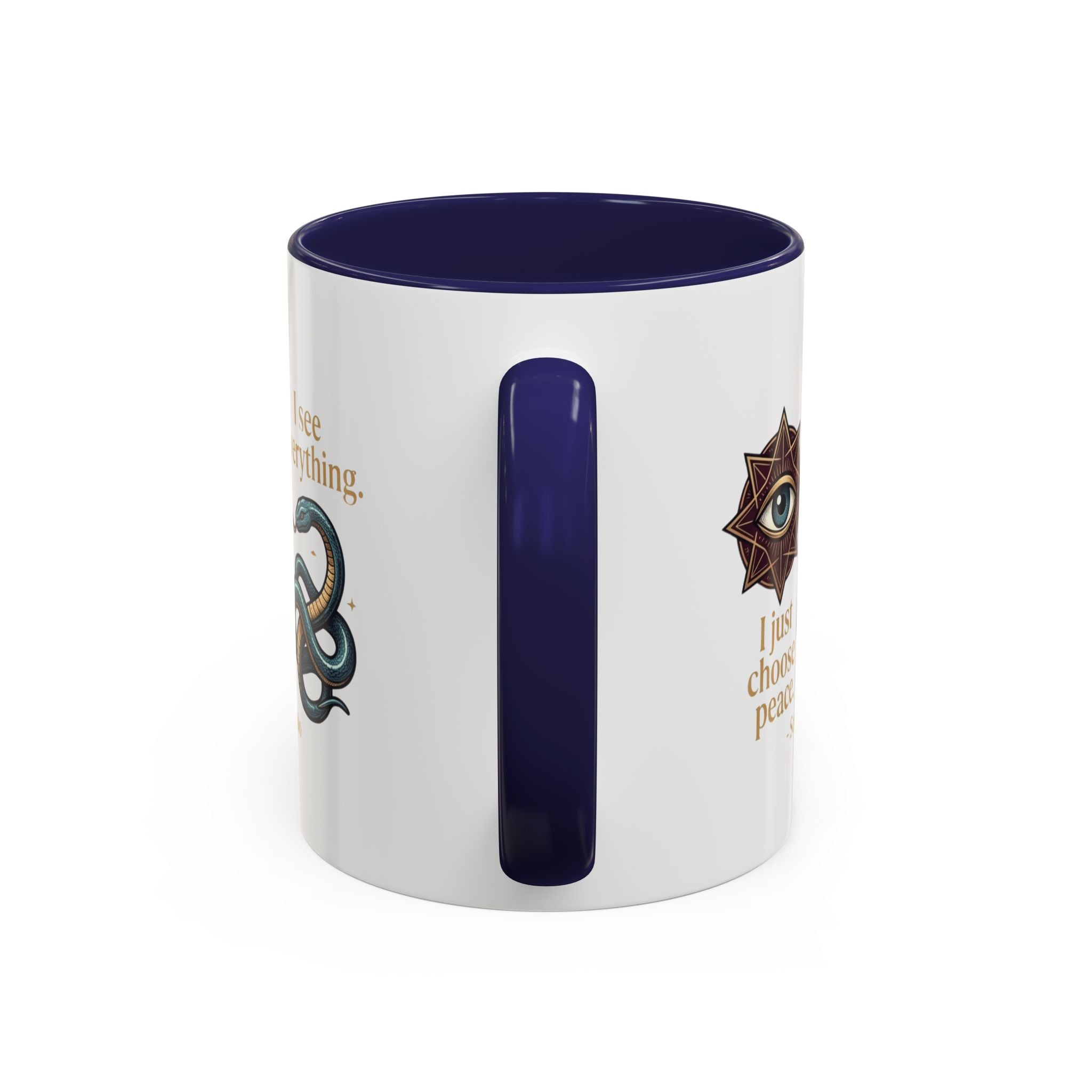 Scorpio Accent Coffee Mug – "I See Everything, I Just Choose Peace" Zodiac Mug