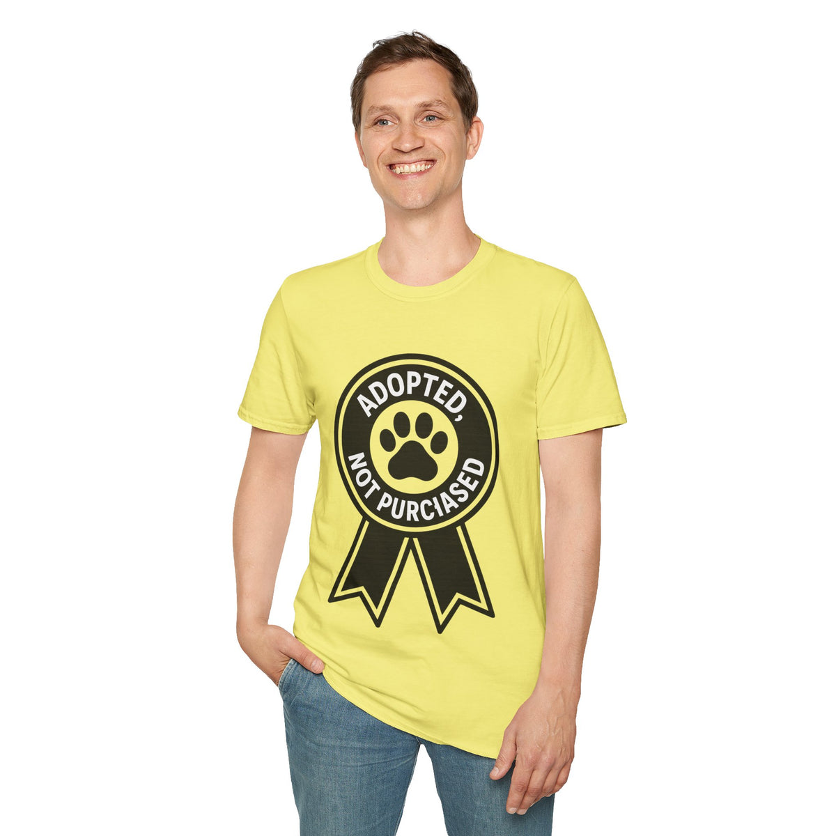 Adopted Not Purchased Graphic T-Shirt — Rescue Pet Awareness Tee - Trending Now - August 2026