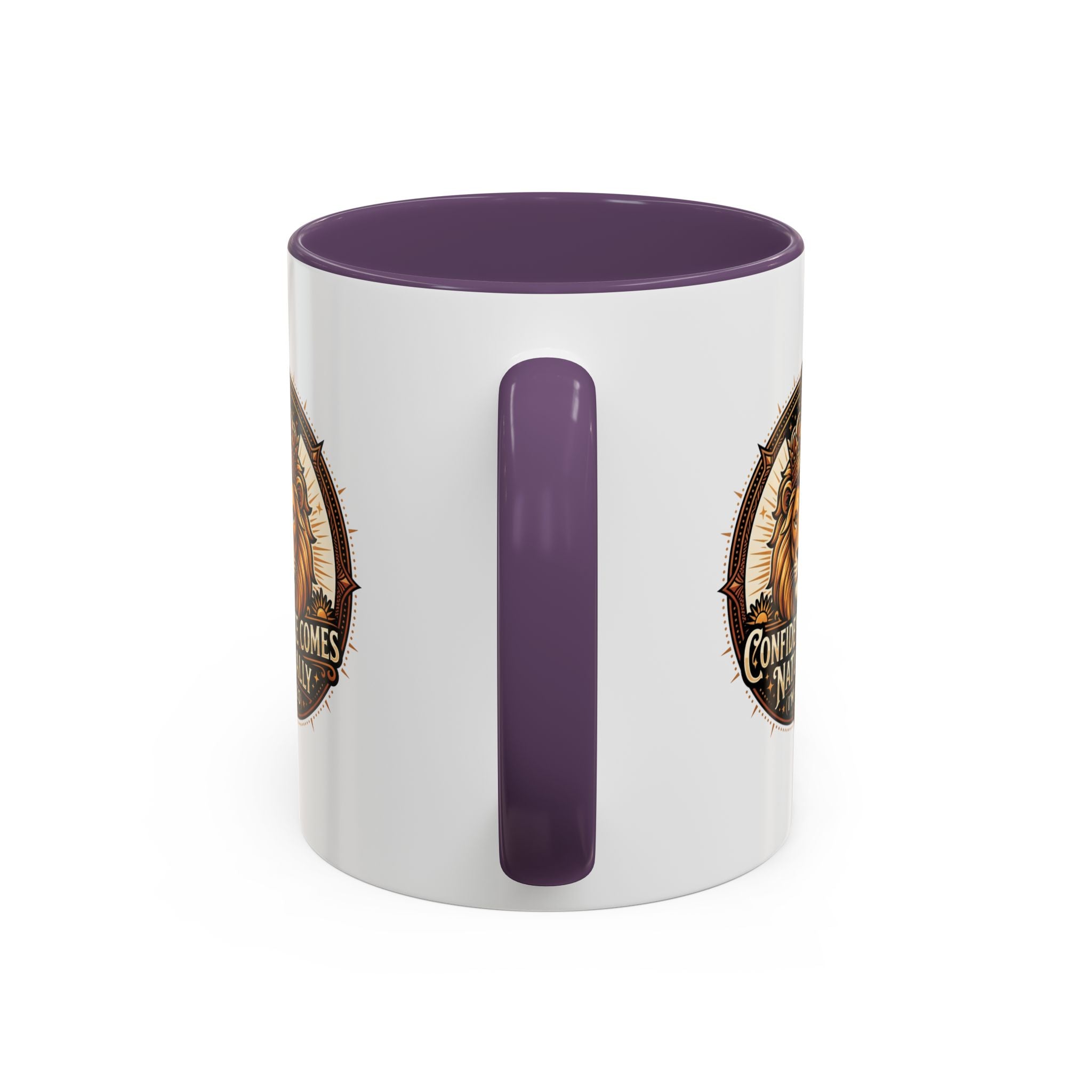 Lion Zodiac Coffee Mug - "Confidence Comes Naturally" Accent Mug (11/15oz)