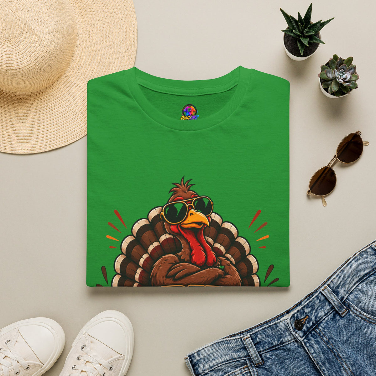 Thanksgiving T-Shirt Turkey With Attitude T-Shirt — Funny Thanksgiving Turkey Graphic Tee