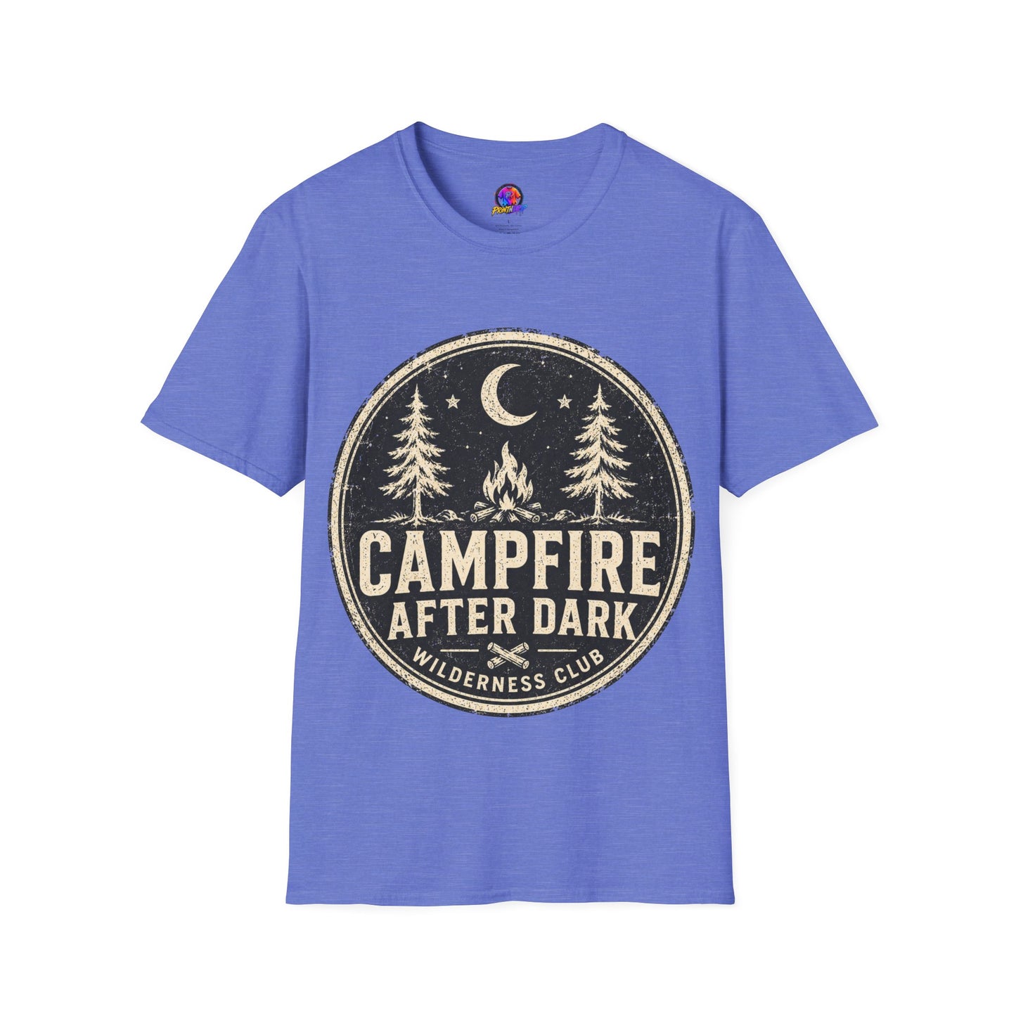 Campfire After Dark Tee — Vintage Wilderness Camping T-Shirt