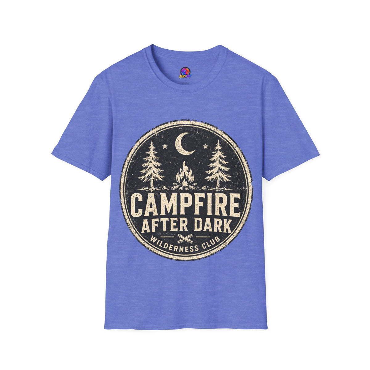 Campfire After Dark Tee — Vintage Wilderness Camping T-Shirt