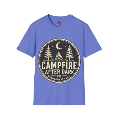 Campfire After Dark Tee — Vintage Wilderness Camping T-Shirt