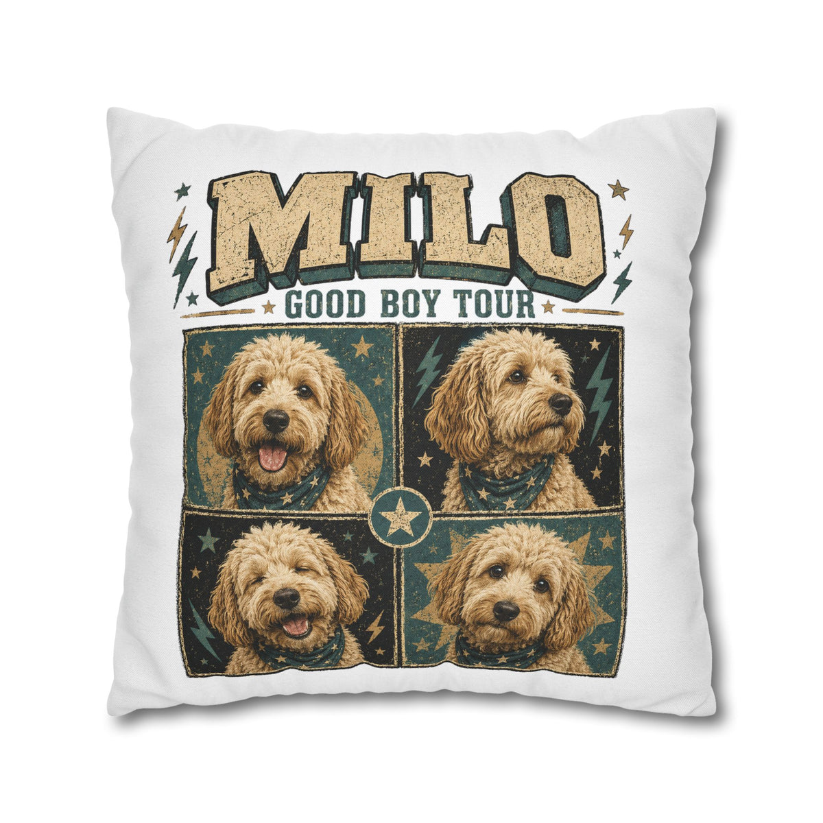 Milo 'Good Boy Tour' Decorative Pillowcase Milo Bailey Dog Dad Mom