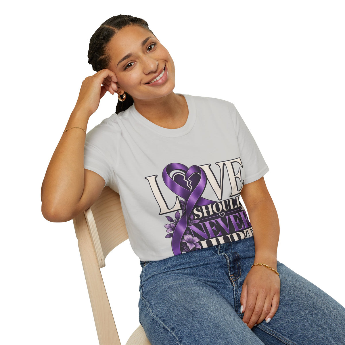 Love Should Never Hurt Domestic Violence Awareness T-Shirt