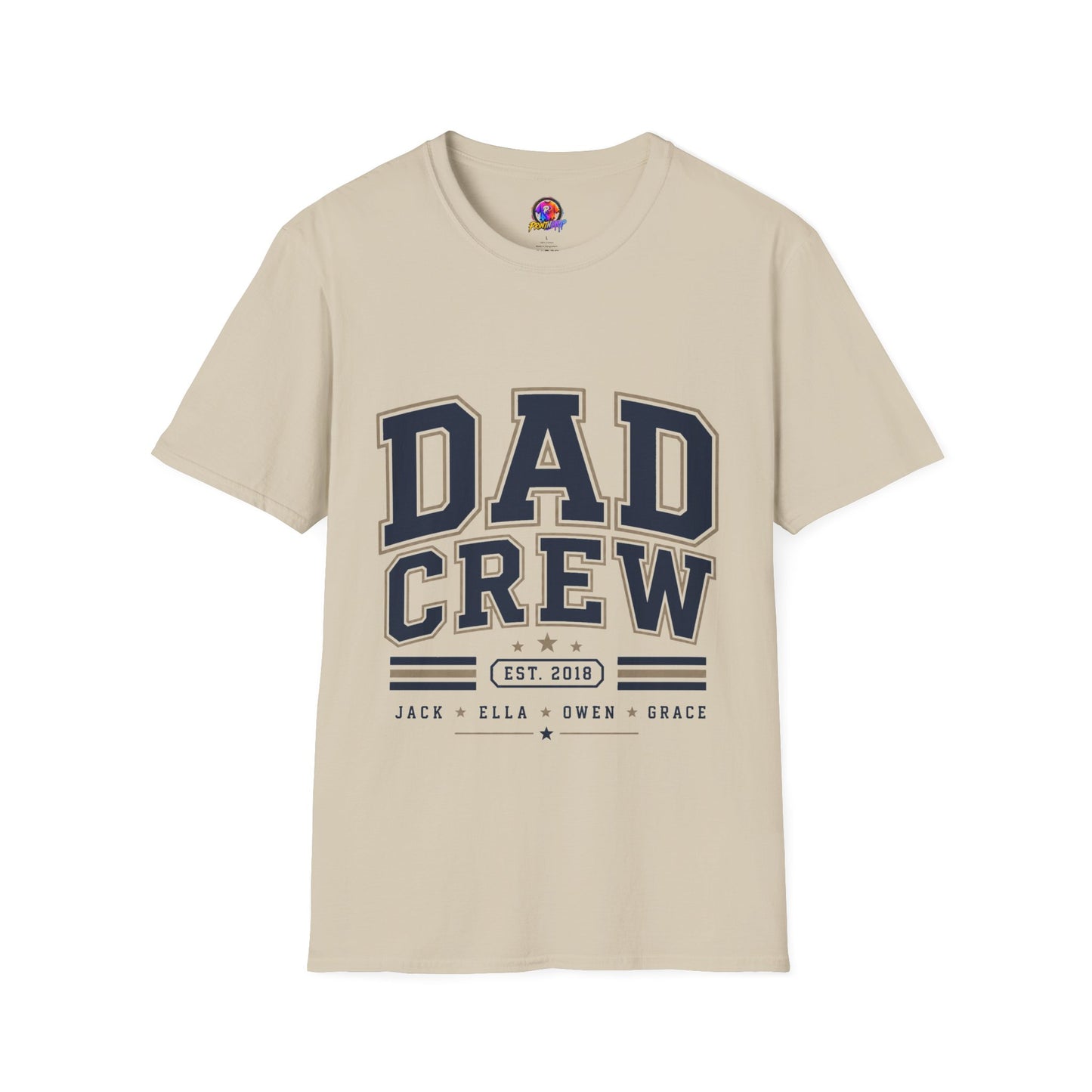 Dad Crew T-Shirt — Vintage Collegiate "DAD CREW" Father's Day Tee