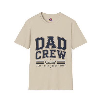 Dad Crew T-Shirt — Vintage Collegiate "DAD CREW" Father's Day Tee