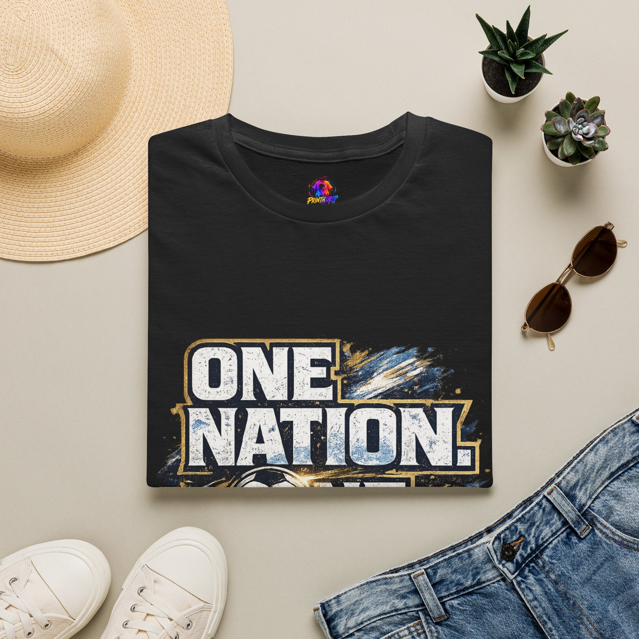 One Nation One Team Soccer T-Shirt — Supportive Fan Tee