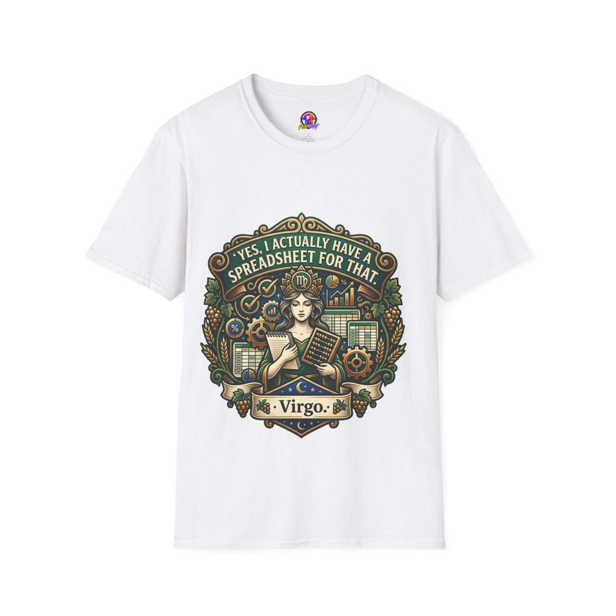 Virgo Zodiac T‑Shirt — "Yes, I Actually Have a Spreadsheet for That"