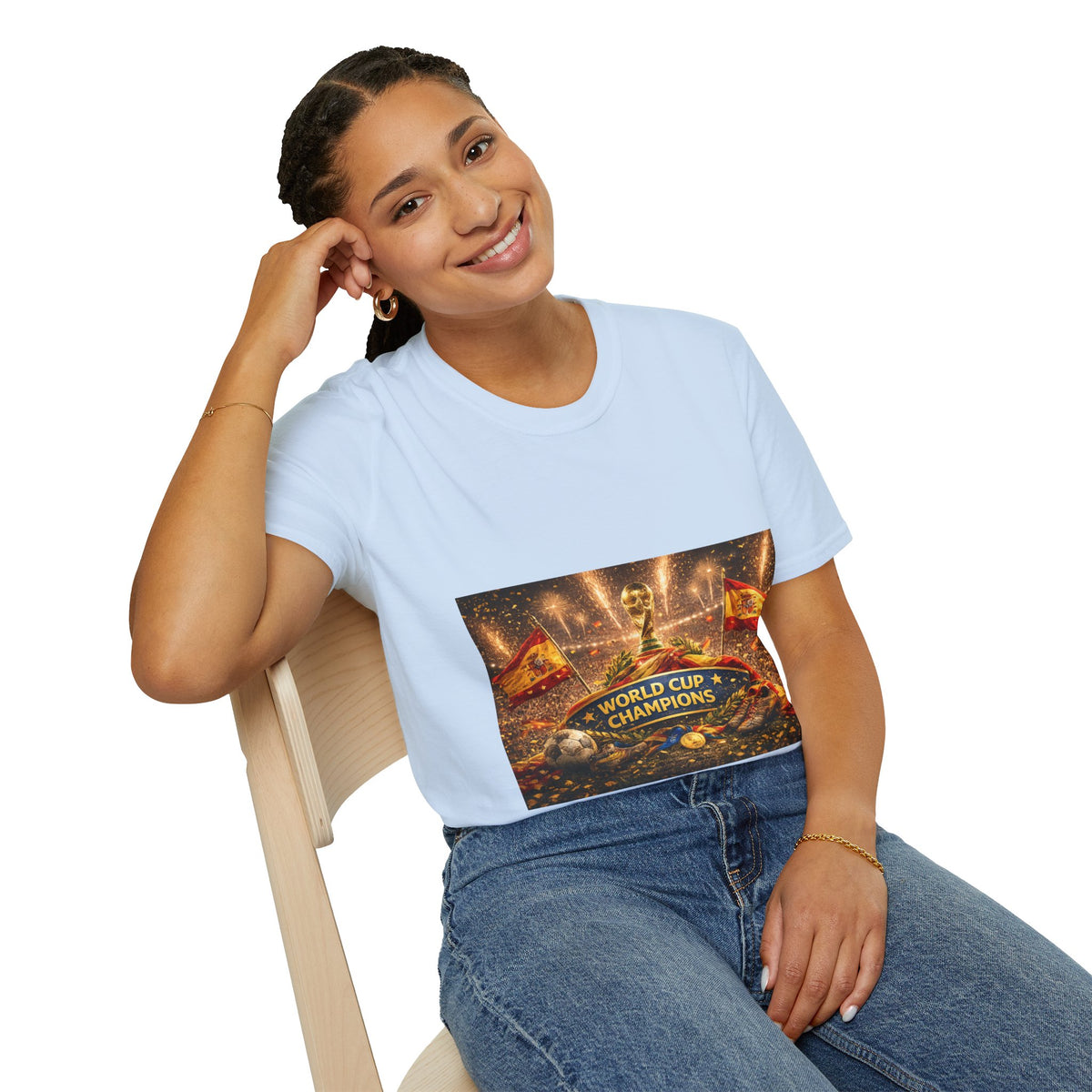 World Cup Champions T-Shirt — Spanish Football Victory Design