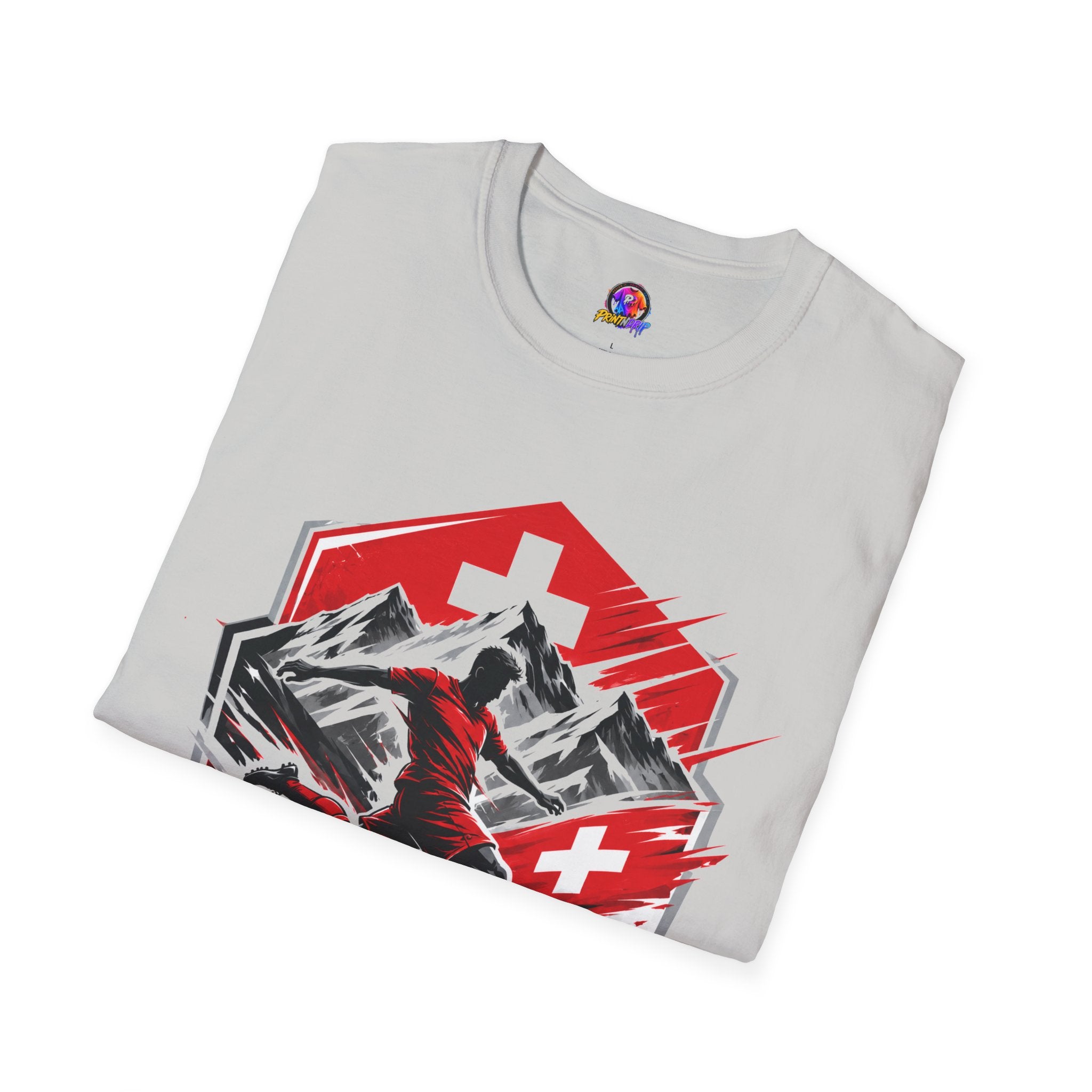 Switzerland Alpine Strike T‑Shirt – Swiss Mountain Ski & Snowboard Graphic