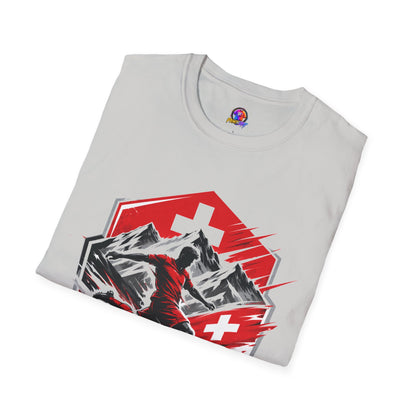 Switzerland Alpine Strike T‑Shirt – Swiss Mountain Ski & Snowboard Graphic