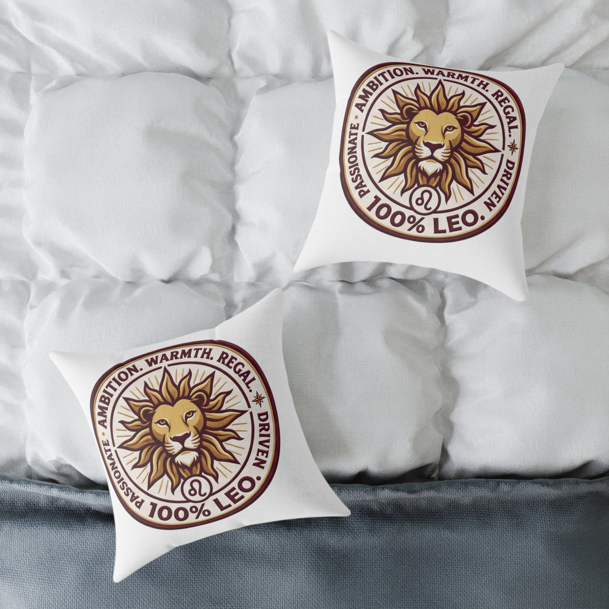 Leo Zodiac Ambition Warmth Square Poly Canvas Pillow