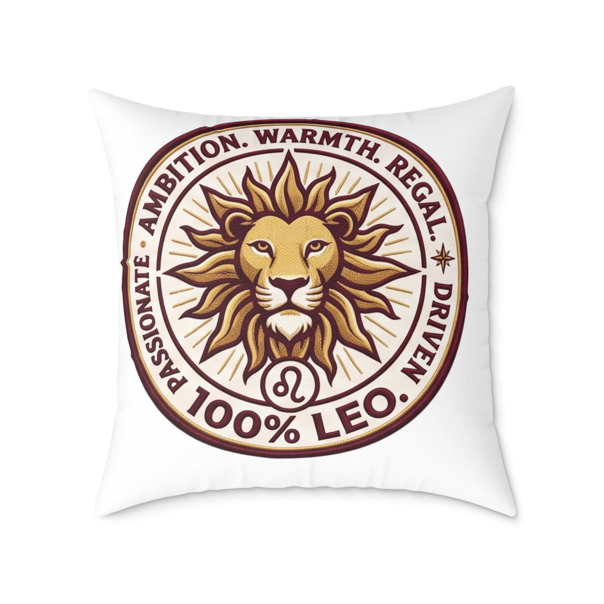 Leo Zodiac Ambition Warmth Square Poly Canvas Pillow