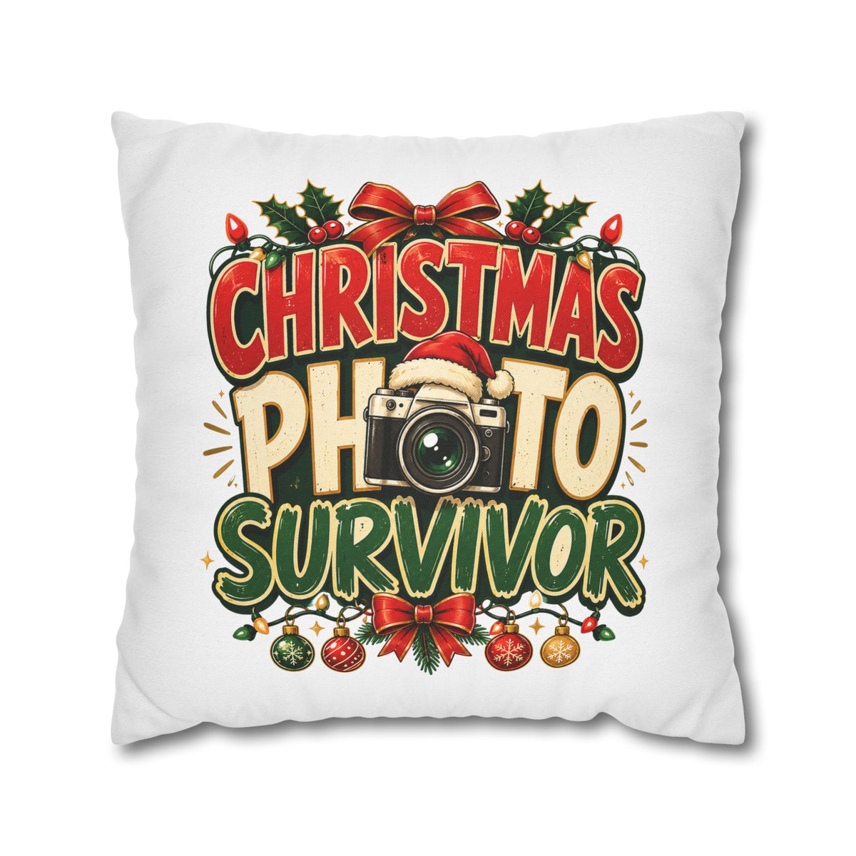 Christmas Photo Survivor Pillowcase