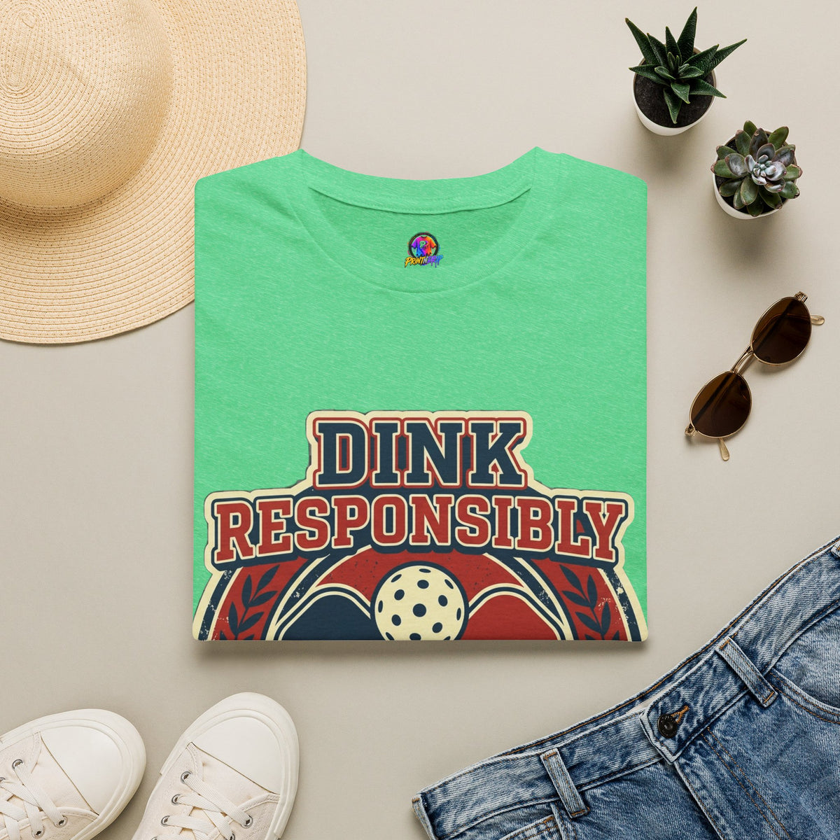 Pickleball T‑Shirt — "Dink Responsibly" Vintage Pickleball Club Tee