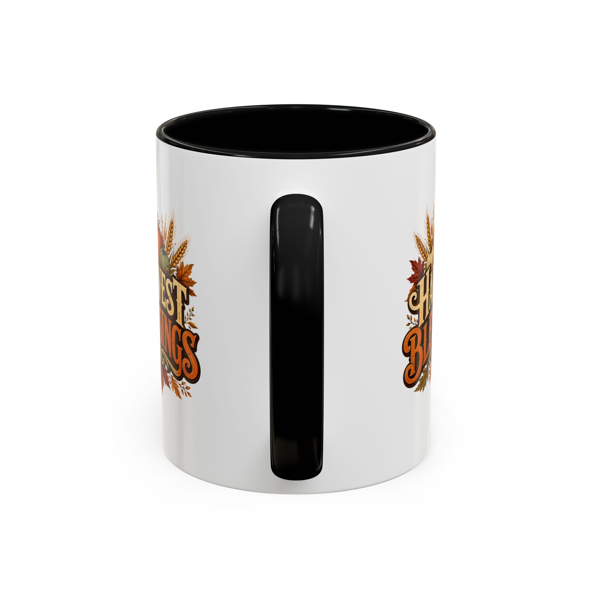 Thanksgiving Mug Harvest Blessings Coffee Mug — Fall Pumpkin & Wheat Thanksgiving Mug