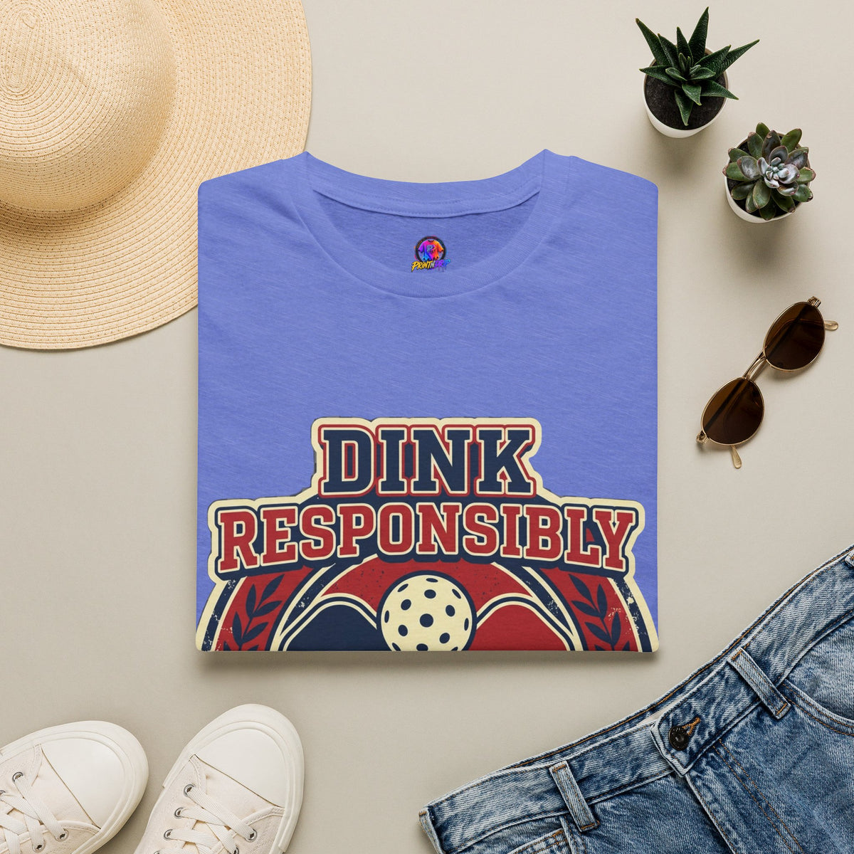 Pickleball T‑Shirt — "Dink Responsibly" Vintage Pickleball Club Tee