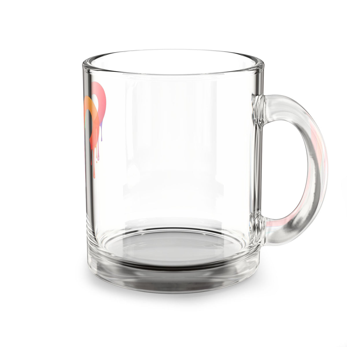 Aries Drip Glass Mug — Colorful Zodiac Coffee Cup (10 oz)