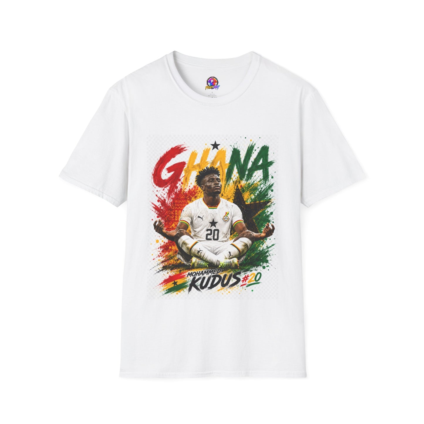 Ghana Football Player Graphic T-Shirt — Ghana Colors & Kudus Print