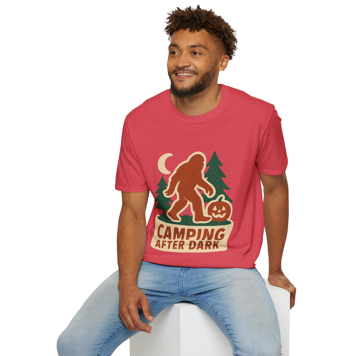 Camping After Dark T‑Shirt — Retro Bigfoot Camp Graphic Tee - Trending Now - August 2026