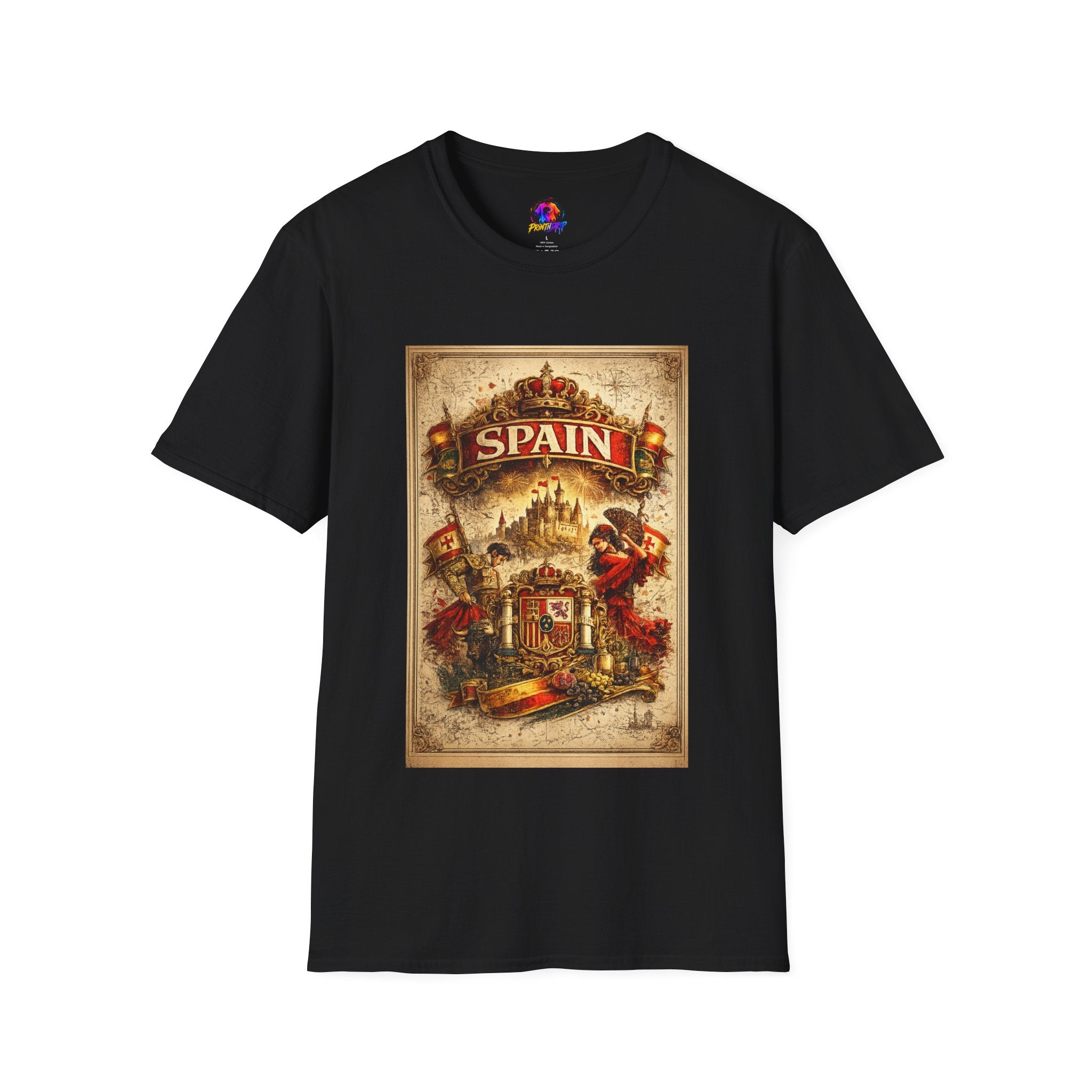 Spain Vintage Travel Graphic T‑Shirt — Retro Spanish Landmark Tee