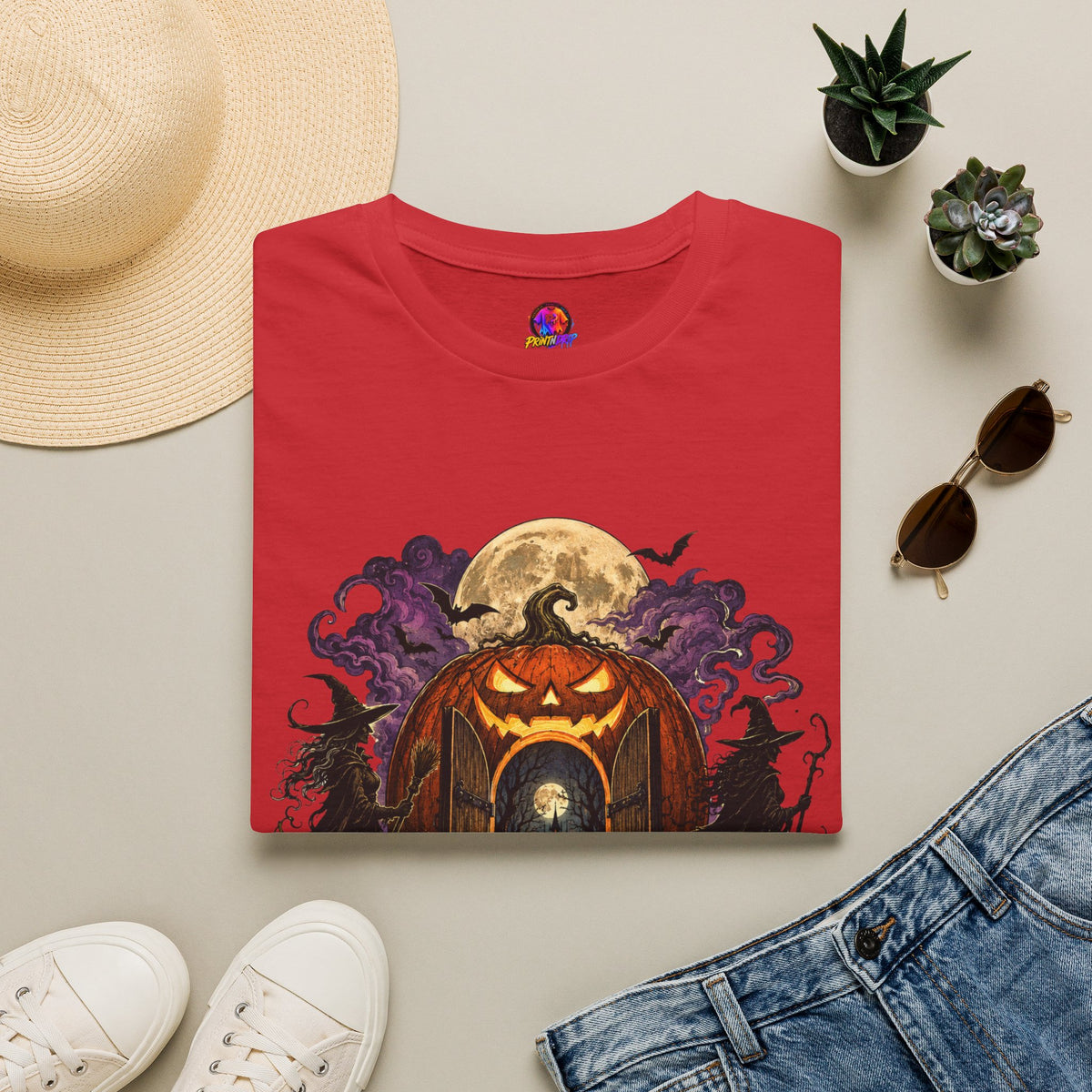 Halloween The Moon Is Full Unisex Softstyle T-Shirt