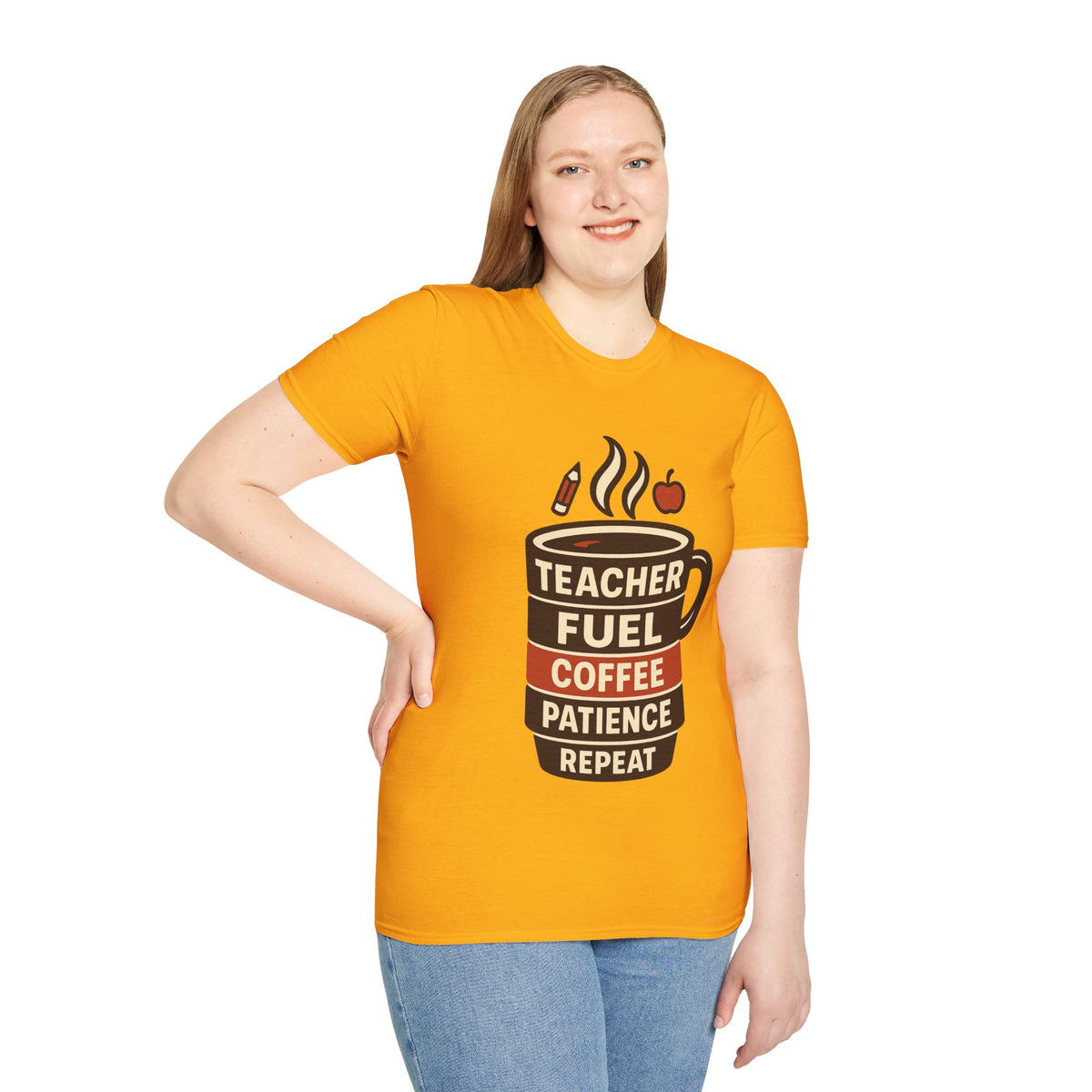 Teacher Fuel Coffee T-Shirt — 'Teacher Fuel: Coffee, Patience, Repeat' Shirt - Trending Now - August 2026