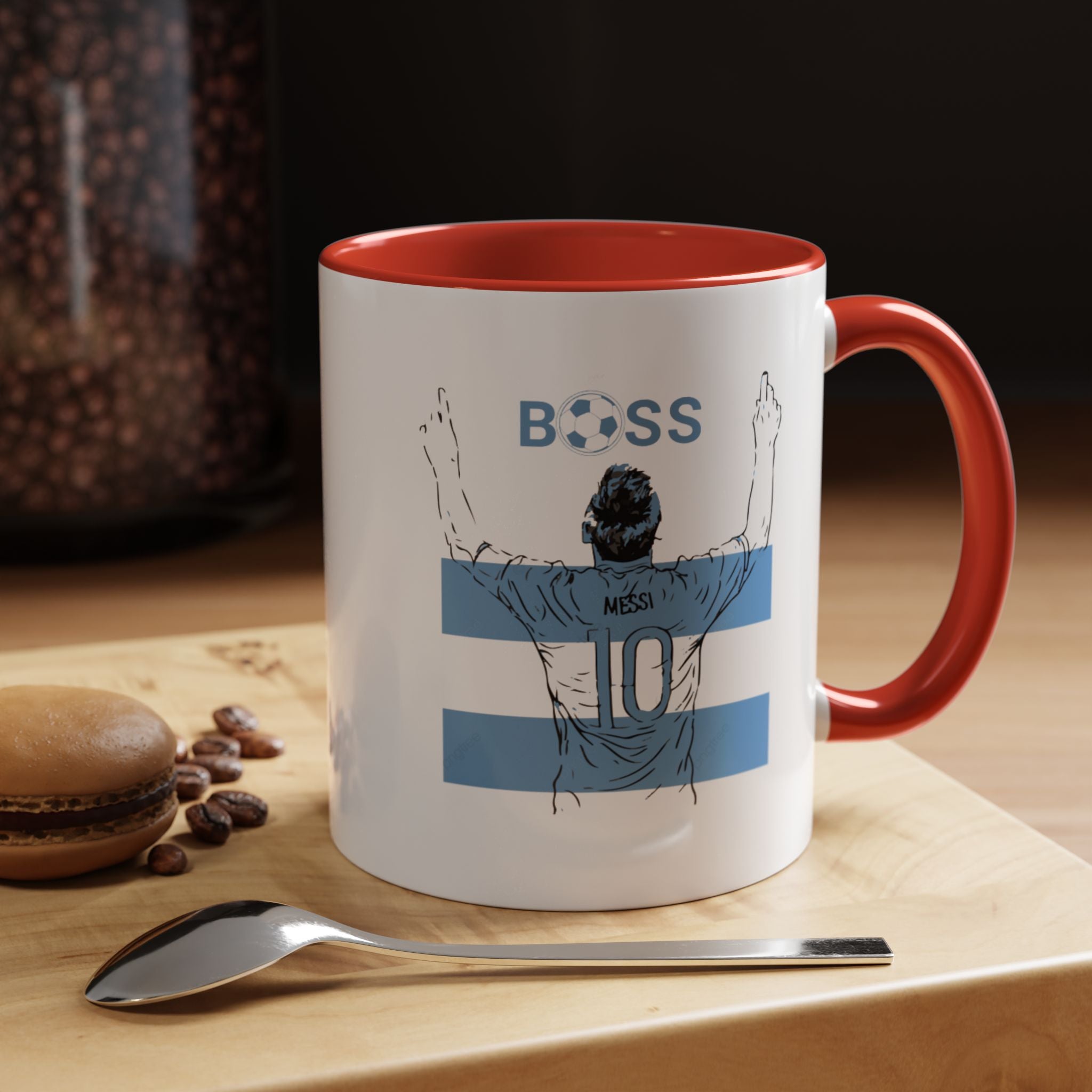 Boss Soccer Player Accent Coffee Mug —