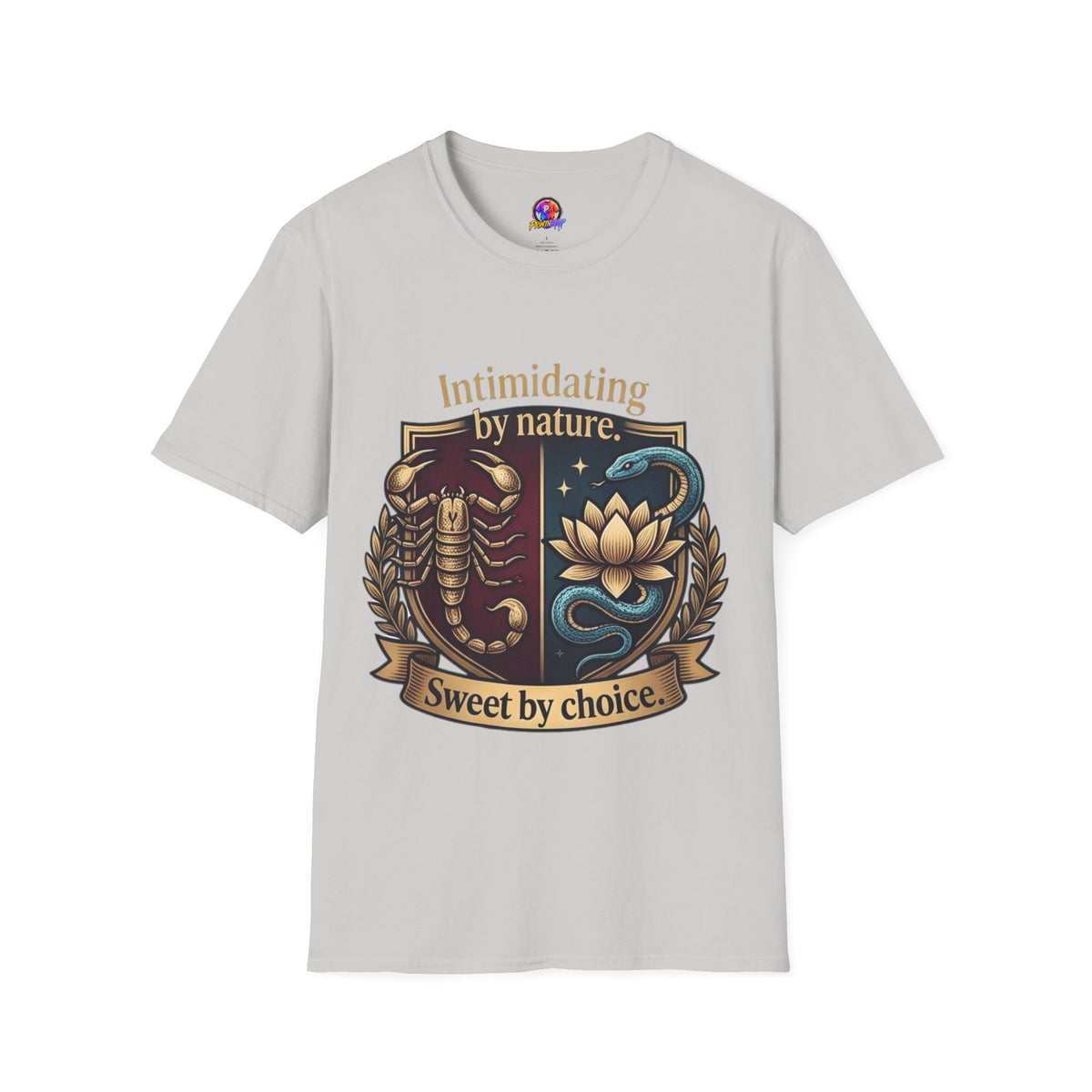 Intimidating by Nature T-Shirt — Scorpion & Snake Badge Design