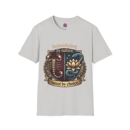 Intimidating by Nature T-Shirt — Scorpion & Snake Badge Design