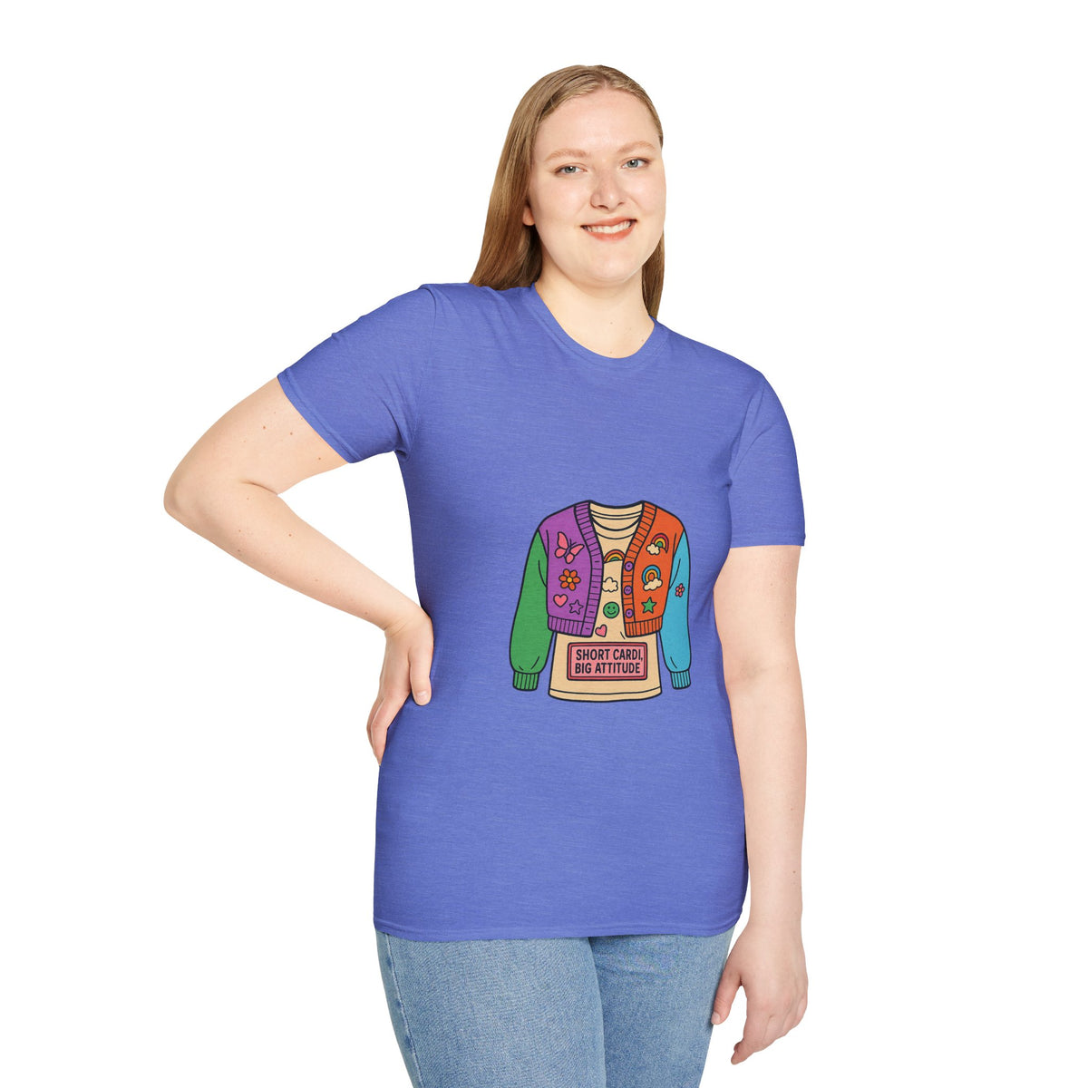 Colorful Patchwork Sweater Illustration T-Shirt - Trending Now - October 2026