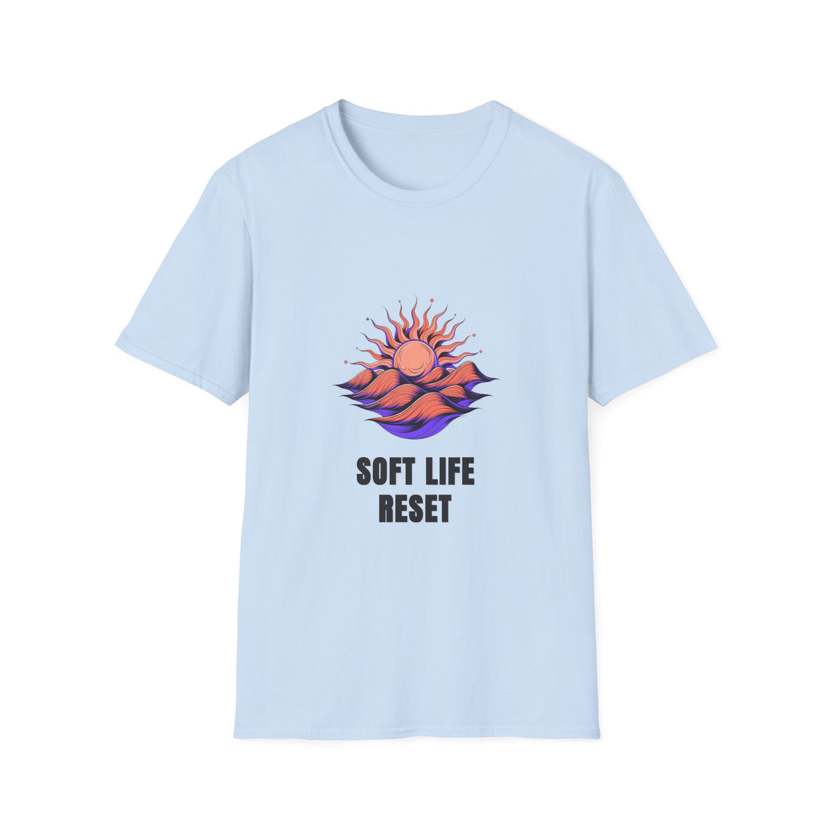 Soft Life Reset T-Shirt — Sun & Waves Graphic Tee - Trending Now - August 2026