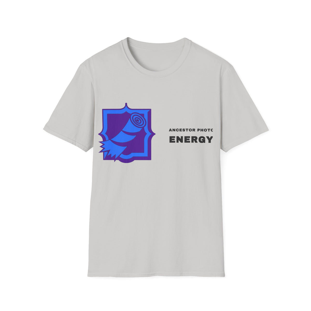Rose Shield T-Shirt — Abstract Blue Rose Graphic Tee (Accent Text: 'ENERGY') - Trending Now - September 2026