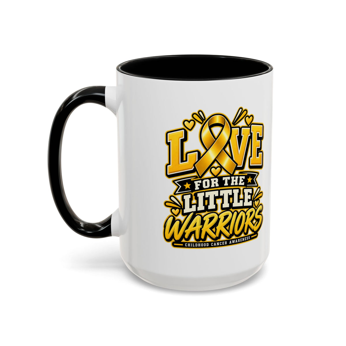 Coffee Mug — "Love for the Little Warriors" Childhood Cancer Awareness Accent Mug