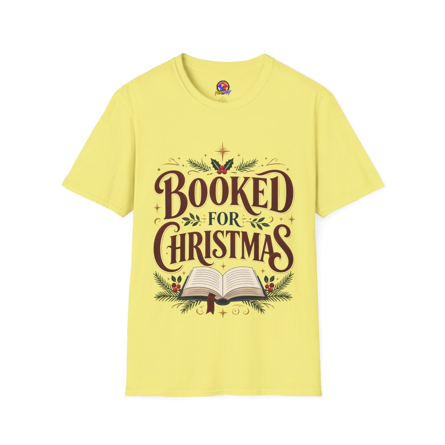 T-Shirt — "Booked for Christmas" Literary Holiday Tee