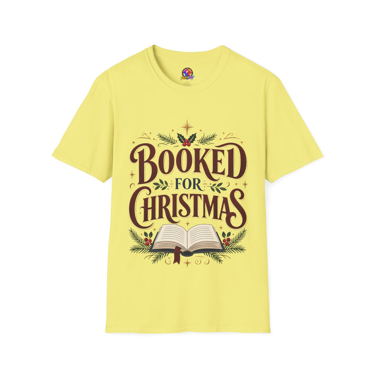 T-Shirt — "Booked for Christmas" Literary Holiday Tee