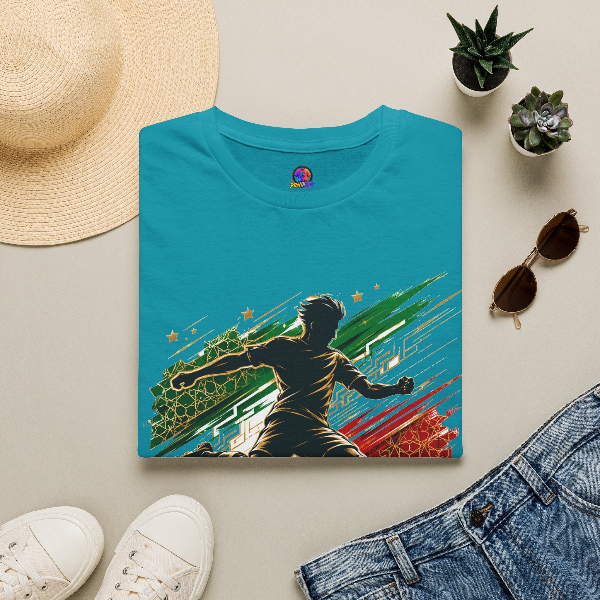 Iran Persian Pride Soccer Tee — Iranian Football Fan T-Shirt