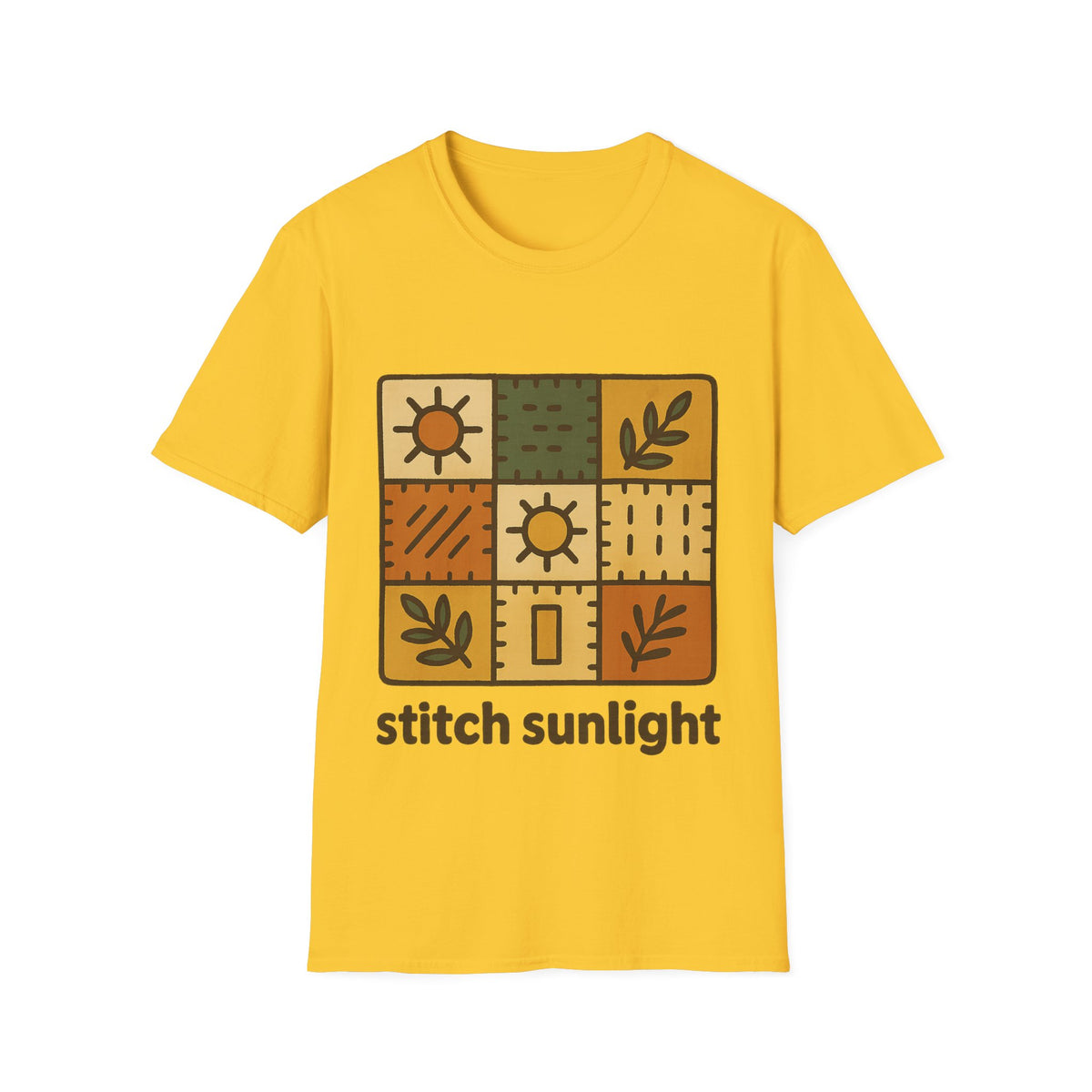 T-Shirt — Rustic Sunflower Patchwork “Catch Sunlight” Graphic Tee - Trending Now - September 2026