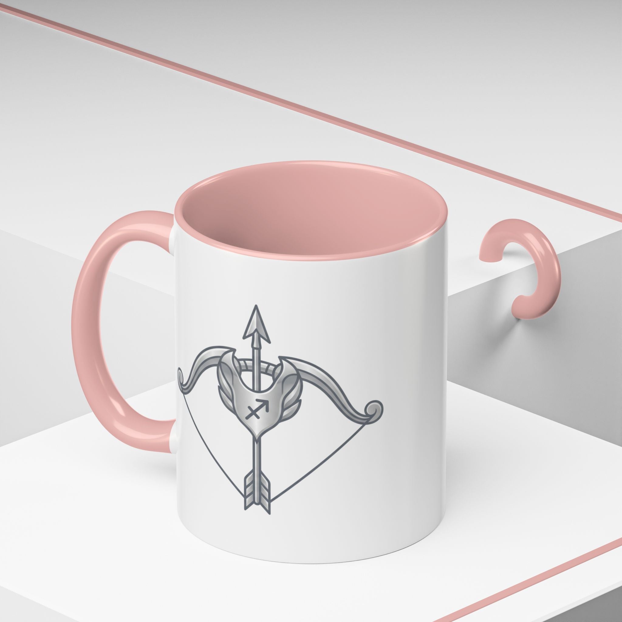 Sagittarius Bow & Arrow Accent Coffee Mug – Zodiac Sagittarius Astrology Gift