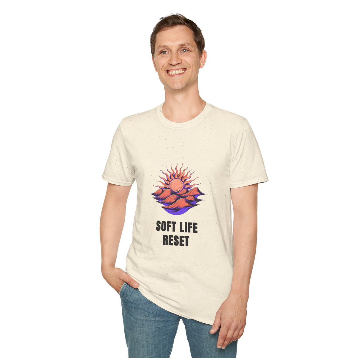 Soft Life Reset T-Shirt — Sun & Waves Graphic Tee - Trending Now - August 2026