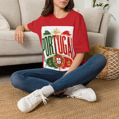 Portugal Vintage Compass T-Shirt — Retro Portuguese Flag Travel Tee