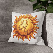 Leo Sun Zodiac Decorative Pillow Spun Square Pillowcase