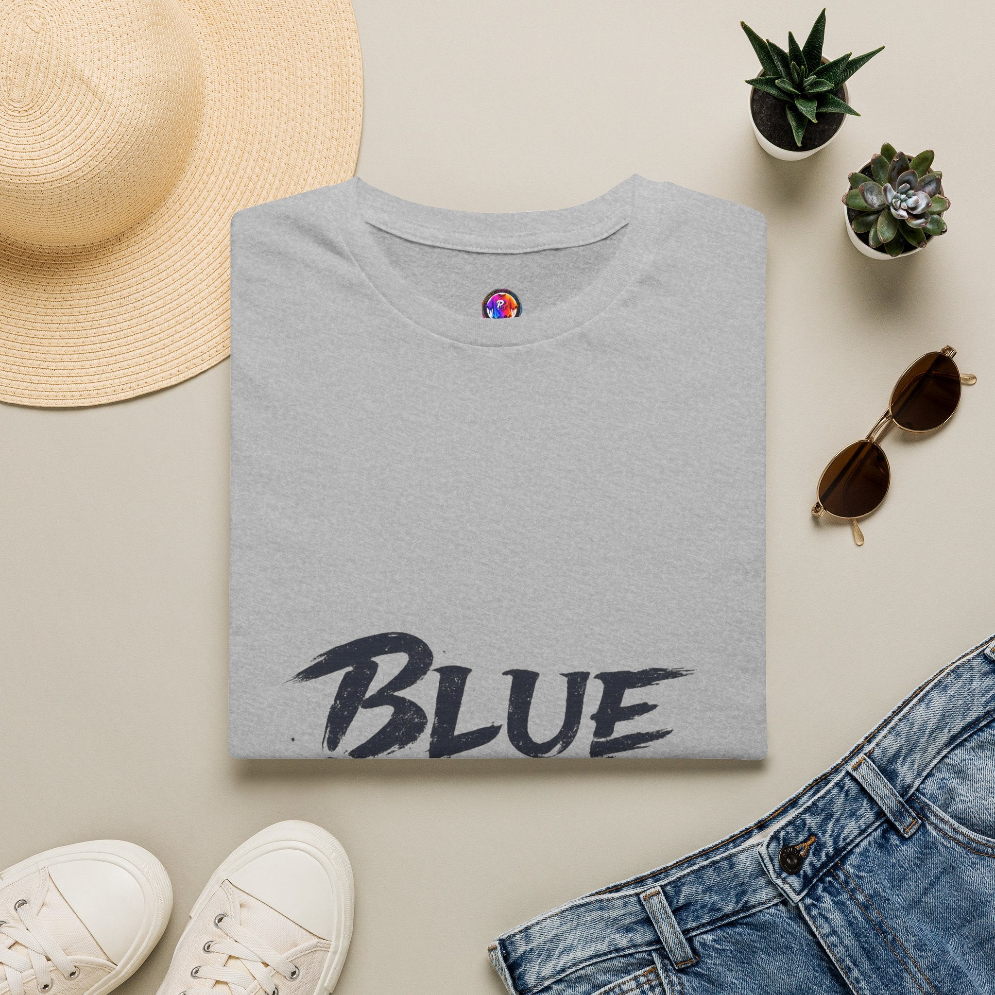 Japan Blue Samurai T-Shirt — Bold Brushstroke Graphic Tee
